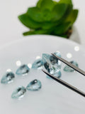Aquamarine Pear Faceted 7x10 mm Size - Pack of 1 Piece - AAAA Quality - Dark Blue Color - Natural Aquamarine Stone