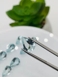 Aquamarine Pear Faceted 7x10 mm Size - Pack of 1 Piece - AAAA Quality - Dark Blue Color - Natural Aquamarine Stone