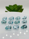 Aquamarine Pear Faceted 7x10 mm Size  - Pack of 1 Piece - AAAA+ Quality -  Dark Blue Color -  Natural Aquamarine Stone