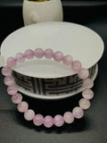 Kunzite Bracelet - 8 mm Size - Code #A9 - 7.5 Inch Length - 4A Quality - Beautiful Purple Color - Natural Kunzite Round Beaded Bracelet