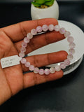 Kunzite Bracelet - 7 mm Size - Code #A11 -  7.5 Inch Length - 4A Quality - Beautiful Purple Color - Natural Kunzite Round Beaded Bracelet