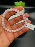 Kunzite Bracelet - 7 mm Size - Code #A12 -  7.5 Inch Length - 4A Quality - Beautiful Purple Color - Natural Kunzite Round Beaded Bracelet