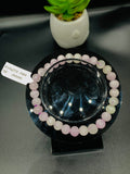 Kunzite Bracelet - 7 mm Size - Code #A12 -  7.5 Inch Length - 4A Quality - Beautiful Purple Color - Natural Kunzite Round Beaded Bracelet