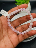 Kunzite Bracelet - 7 mm Size - Code #A15 -  7.5 Inch Length - 4A Quality - Beautiful Purple Color - Natural Kunzite Round Beaded Bracelet