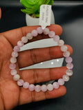 Kunzite Bracelet - 7mm Size - Code #A16 -  7.5 Inch Length - 4A Quality - Beautiful Purple Color - Natural Kunzite Round Beaded Bracelet
