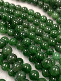 Jade Round Beads - 8 mm Size - AAA Quality - 40 cm Length - Natural Nerphrite Jade Beads - Origin Russia