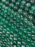 Strawberry Quartz Round Beads - 6/8/12 mm Size - Length 40 cm - Medium Green Color - Natural Strawberry Quartz Beads