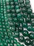 Strawberry Quartz Round Beads - 6/8/12 mm Size - Length 40 cm - Medium Green Color - Natural Strawberry Quartz Beads
