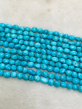 Sleeping Beauty Turquoise Nugget Beads - Size 5-6 MM - length 40 cm - Natural Turquoise Freeform Beads- AAAA Quality