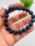 Blue Sapphire Bracelet 10 mm Size • Code # S7 • AAAA Quality • 7.5'' length • Natural Sapphire Beads • Sapphire Round Bracelet