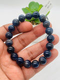 Blue Sapphire Bracelet 10 mm Size • Code # S12 • AAAA Quality • 7.5'' length • Natural Sapphire  • Sapphire Round Bracelet