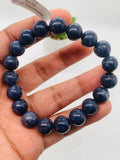 Blue Sapphire Bracelet 10 mm Size • Code # S16 • AAA+ Quality • 7.5'' length • Natural Sapphire • Sapphire Round Bracelet