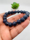 Blue Sapphire Bracelet 10.5 mm Size • Code # S16 • AAA+ Quality • 7.5'' length • Natural Sapphire  • Sapphire Round Bracelet