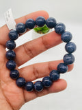 Blue Sapphire Bracelet 10.5 mm Size • Code # S16 • AAA+ Quality • 7.5'' length • Natural Sapphire  • Sapphire Round Bracelet