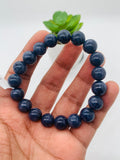 Blue Sapphire Bracelet 10.5 mm Size • Code # S17 • AAA+ Quality • 7.5'' length • Natural Sapphire  • Sapphire Round Bracelet