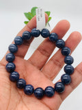 Blue Sapphire Bracelet 10.5 mm Size • Code # S19 • AAA+ Quality • 7.5'' length • Natural Sapphire  • Sapphire Round Bracelet