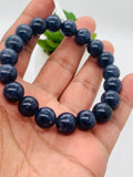 Blue Sapphire Bracelet 10.5 mm Size • Code # S19 • AAA+ Quality • 7.5'' length • Natural Sapphire  • Sapphire Round Bracelet