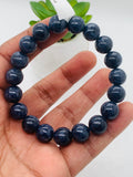 Blue Sapphire Bracelet 10.5 mm Size • Code # S19 • AAA+ Quality • 7.5'' length • Natural Sapphire  • Sapphire Round Bracelet