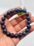 Blue Sapphire Bracelet 10 mm Size • Code # S21 • AAA+ Quality • 7."' length • Natural Sapphire  • Sapphire Round Bracelet