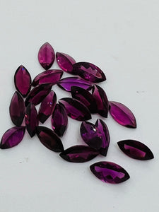 Rhodolite garnet marquise 4X8 MM Faceted  ,Pack of 5 pcs - Rhodolite Garnet Cut Cabochon - Garnet Loose Stone -AAA Quality, Purple Garnet