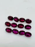 Rhodolite garnet 6X8MM Oval Faceted  ,Pack of 2 pcs - Rhodolite Garnet Cut Cabochon - Garnet Loose Stone -AAA Quality, Purple Garnet