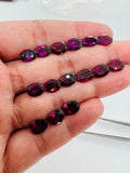 Rhodolite garnet 6X8MM Oval Faceted ,Pack of 2 pcs - Rhodolite Garnet Cut Cabochon - Garnet Loose Stone -AAA Quality, Purple Garnet