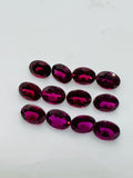 Rhodolite garnet 6X8MM Oval Faceted ,Pack of 2 pcs - Rhodolite Garnet Cut Cabochon - Garnet Loose Stone -AAA Quality, Purple Garnet