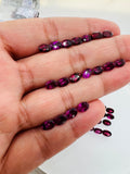 Rhodolite garnet 4X6MM Oval Faceted  ,Pack of 5 pcs - Rhodolite Garnet Cut Cabochon - Garnet Loose Stone -AAA Quality, Purple Garnet