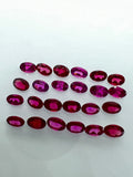 Rhodolite garnet 4X6MM Oval Faceted ,Pack of 5 pcs - Rhodolite Garnet Cut Cabochon - Garnet Loose Stone -AAA Quality, Purple Garnet