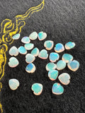 Ethiopian Opal Faceted Heart shape 7MM AAA Quality, pack of 1 Piece, Opal Cabochon - Ethiopian faceted Cabochon