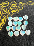 Ethiopian Opal Faceted Heart shape 7MM AAA Quality, pack of 1 Piece, Opal Cabochon - Ethiopian faceted Cabochon