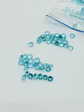 Apatite Faceted 3mm Size • Pack of 5 Pcs • AAA Quality • sky Blue Color • Natural Apatite faceted Round Cabochons