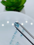 Aquamarine Oval faceted 4x6 mm Size - Pack of 2 Piece - AAAA Quality - Dark Blue Color - Natural Aquamarine Stone
