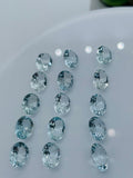 Aquamarine Oval faceted 5x7 mm Size - Pack of 2 Piece - AAA Quality - Medium Blue Color - Natural Aquamarine Stone