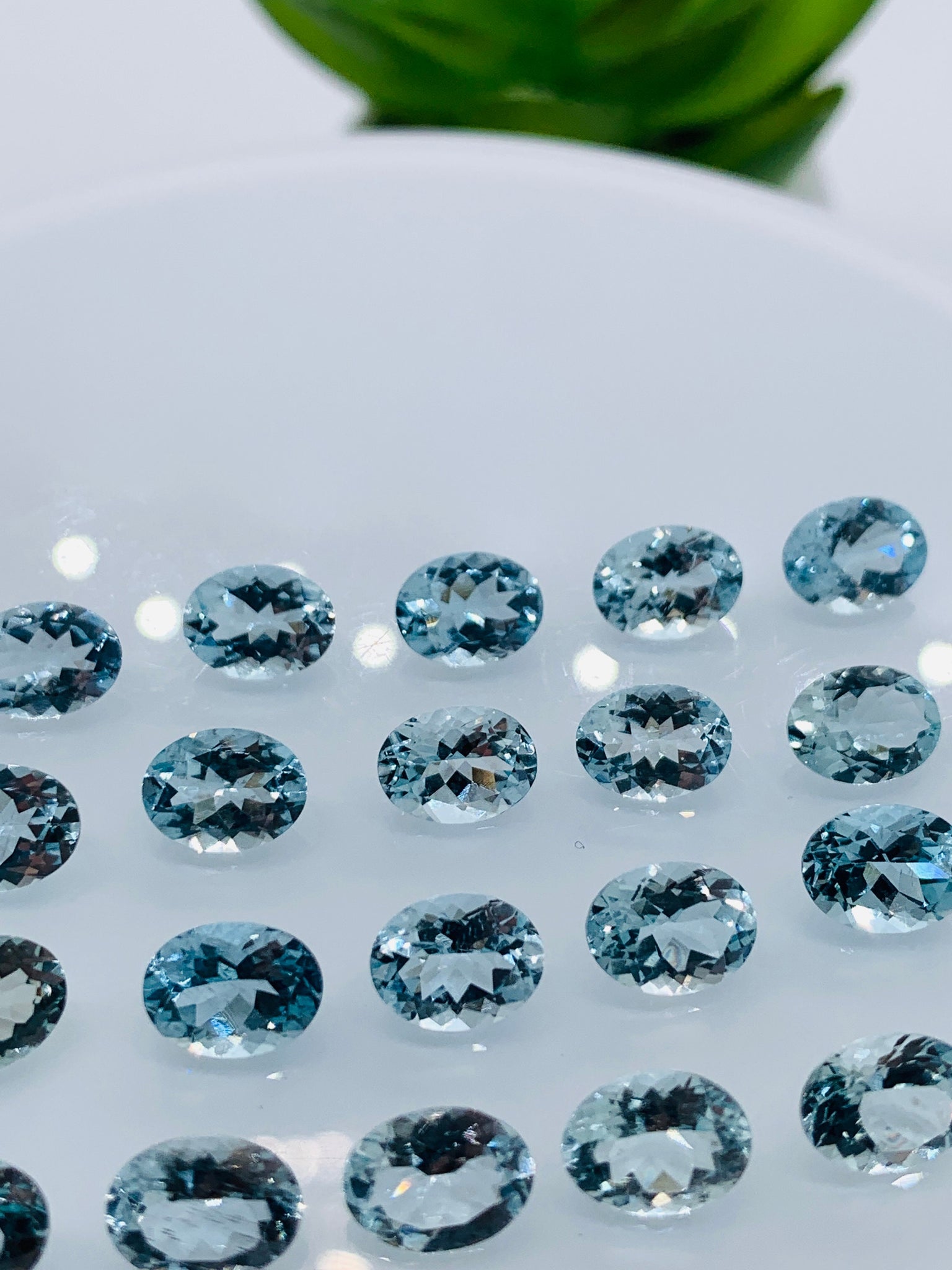 Aquamarine Oval faceted 7x9 mm Size - Pack of 1 Piece - AAAA