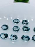 Aquamarine Oval faceted 8x10 mm Size  - Pack of 1 Piece - AAAA Quality -  Dark Blue Color -  Natural Aquamarine Stone