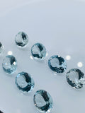 Aquamarine Pear Oval 9x11 mm Size  - Pack of 1 Piece - AAA Quality -  Medium Blue Color -  Natural Aquamarine Stone