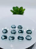 Aquamarine  Oval faceted  9x11 mm Size  - Pack of 1 Piece - AAAA Quality -  Dark Blue Color -  Natural Aquamarine Stone