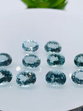 Aquamarine  Oval faceted  9x11 mm Size  - Pack of 1 Piece - AAAA Quality -  Dark Blue Color -  Natural Aquamarine Stone