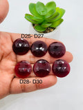 Garnet Rose Cut Fancy Shape • Code D25- D30 • Garnet Faceted Cut (Polki)  •  AAA Quality- Best for Jewelry making • One Side Cutting