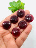 Garnet Rose Cut Fancy Shape • Code D25- D30 • Garnet Faceted Cut (Polki)  •  AAA Quality- Best for Jewelry making • One Side Cutting