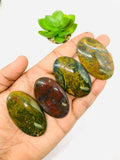 Bloodstone Cabochon • Code B17- B20 • Natural Bloodstone Cabs • Bloodstone Cabs • Perfect for Jewelry Making