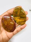 Bloodstone Cabochon • Code B25- B26 • Natural Bloodstone Cabs • Bloodstone Cabs • Perfect for Jewelry Making