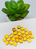 6mm Citrine cushion Cabochons , Good yellow color cabs, Natural Citrine Cabs , Pack of 4 pcs, Grade AAA