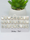 Mother of Pearl, white MOP 5X7mm Oval Shape • AAA Quality • Pack of 6 pieces