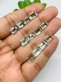 Prasiolite Faceted 6x8 MM Rectangele - Pack of 2 Pcs - AAA Quality - Natural  color -  Natural Prasiolite Stone- Green Amethyst loose stone