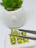 Lemon Quartz 10MM Faceted Square Shape- Pack of 1 Piece - AAA Quality -  loose gemstone, Square faceted, Lemon Quartz.