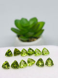 6MM Peridot Trillion faceted Pack of 5 PC - Natural Peridot Trillion Cut - Peridot loose Stones .Peridot faceted cabs