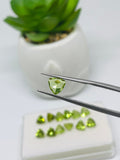 6MM Peridot Trillion faceted Pack of 5 PC - Natural Peridot Trillion Cut - Peridot loose Stones .Peridot faceted cabs