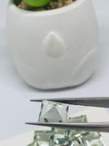 Prasiolite Square Faceted 10 mm - Pack of 1 Pcs - AAA Quality - Natural color - Natural Prasiolite Stone- Green Amethyst loose stone